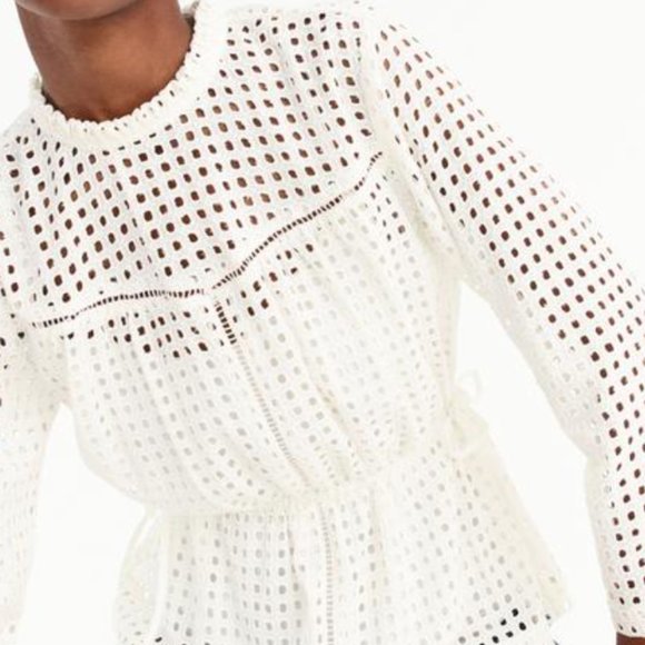 J. Crew Tops - J.Crew Point Sur Eyelet white top